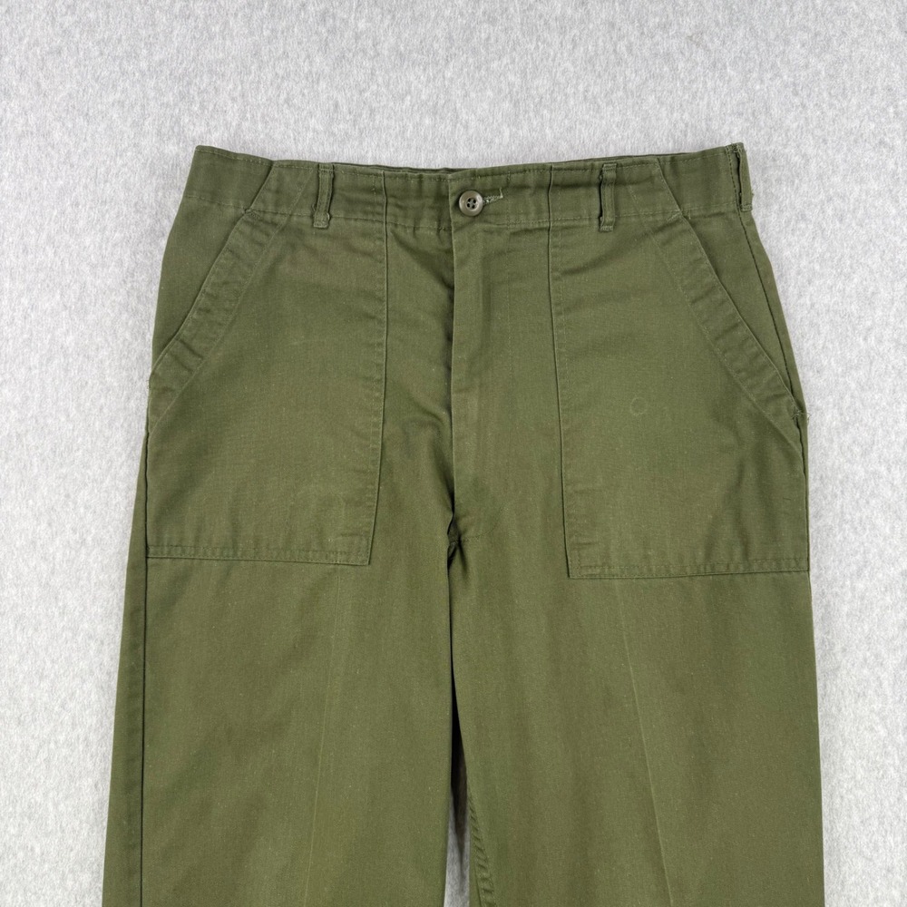 Vintage US Military Pants Fits Mens 36x30 Green OG 507 Ideal Zip Utility 80s - Picture 2 of 15